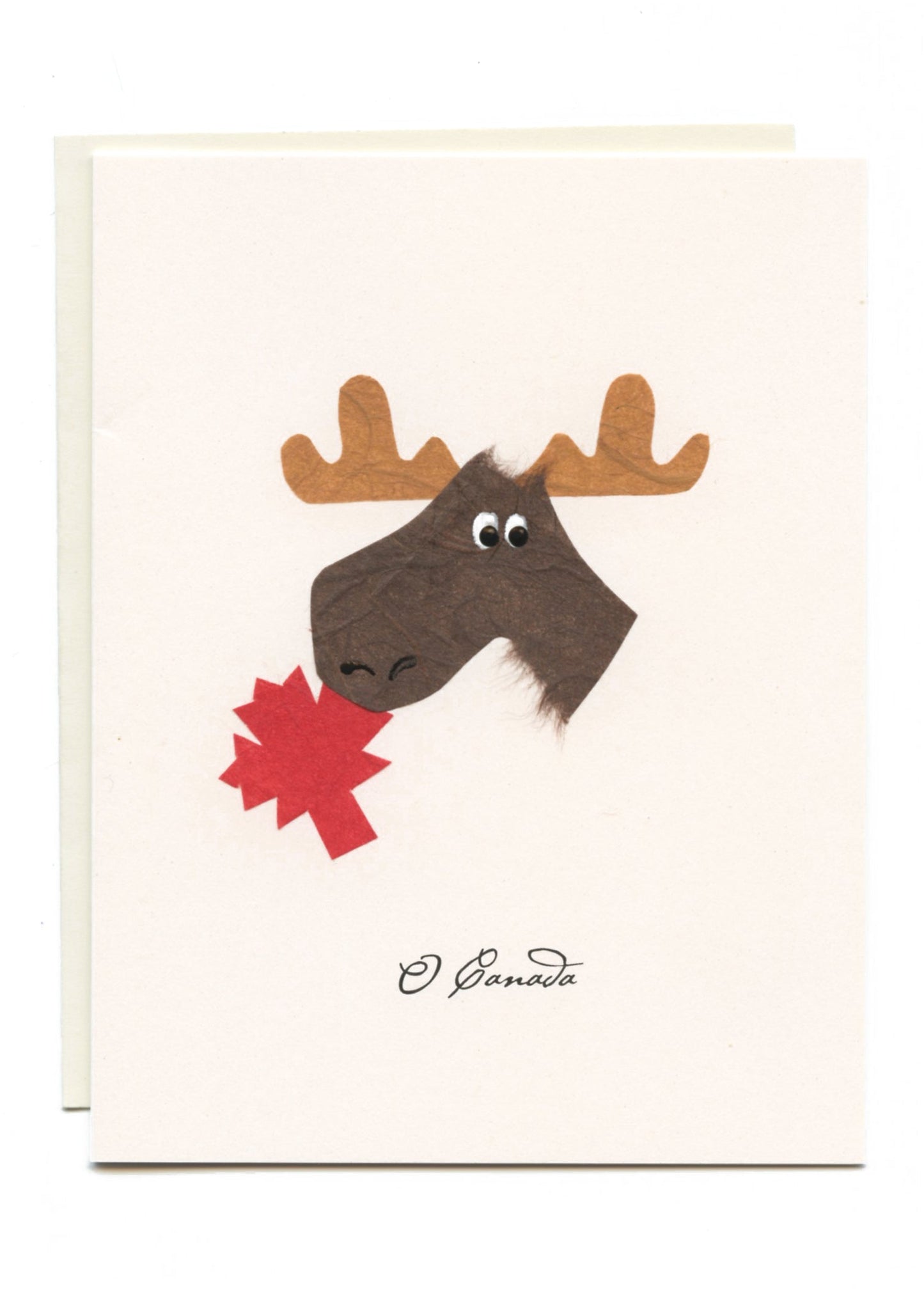 "O Canada" Moose With Maple Leaf