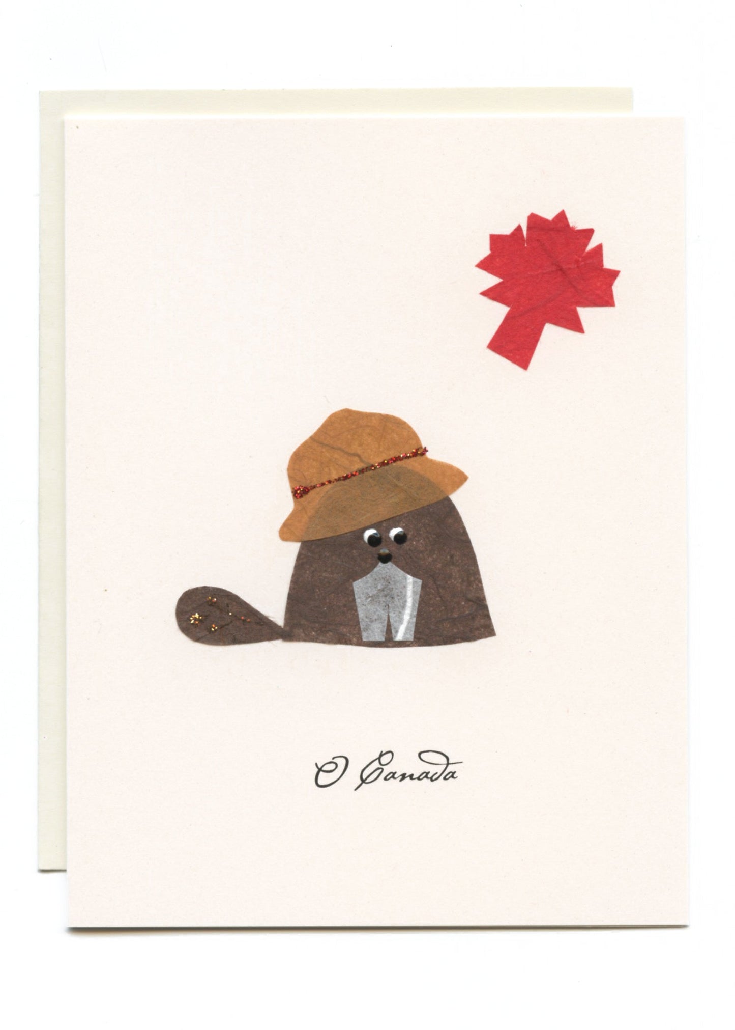 "O Canada" Beaver With Maple Leaf