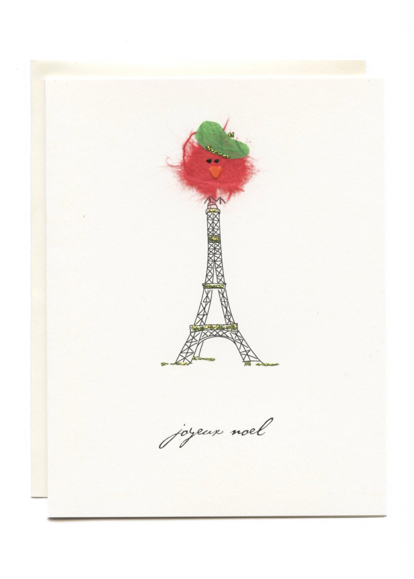 "Joyeux Noel" Bird on Eiffel Tower