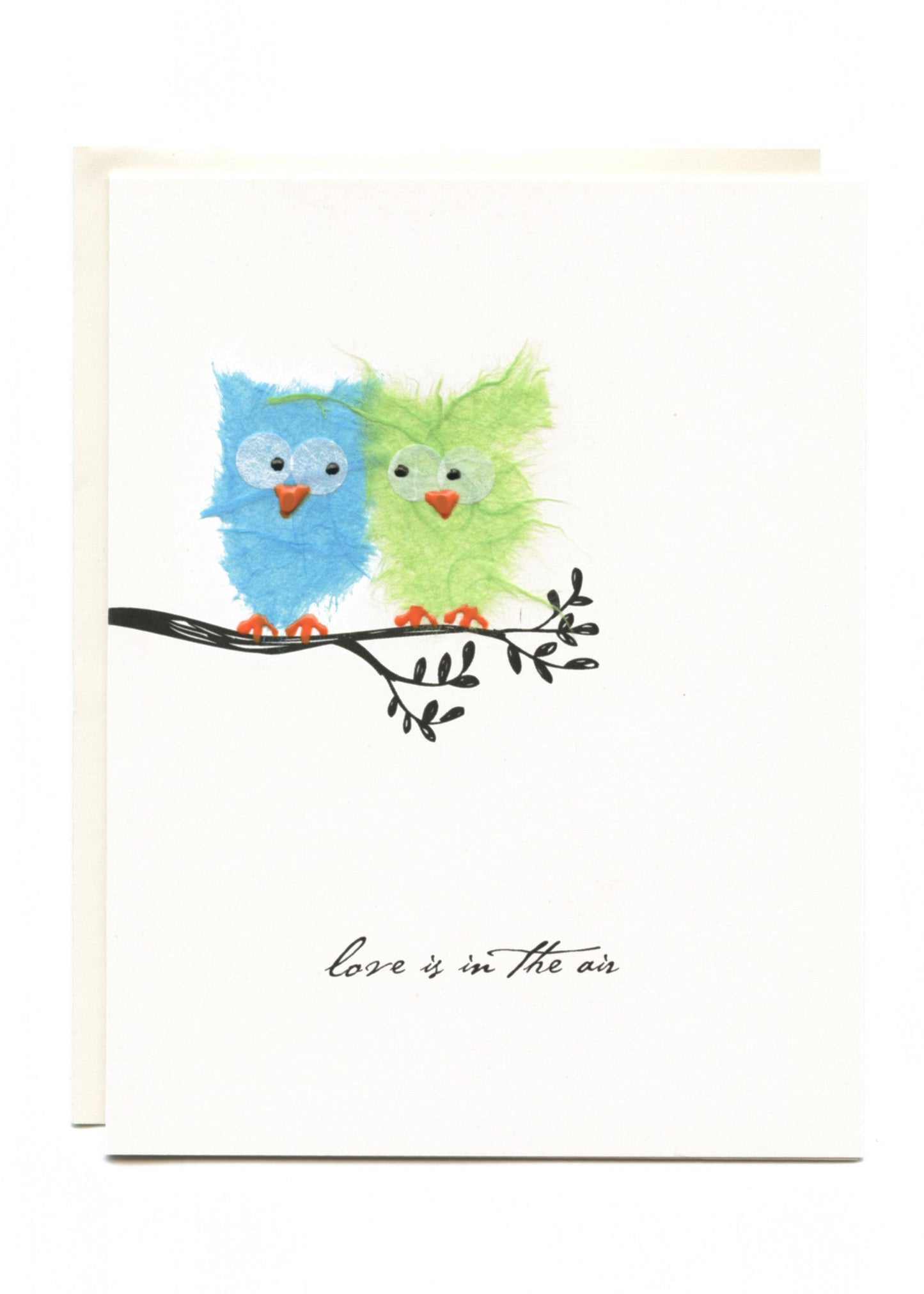 "Love Is In The Air" 2 Owls on Branch