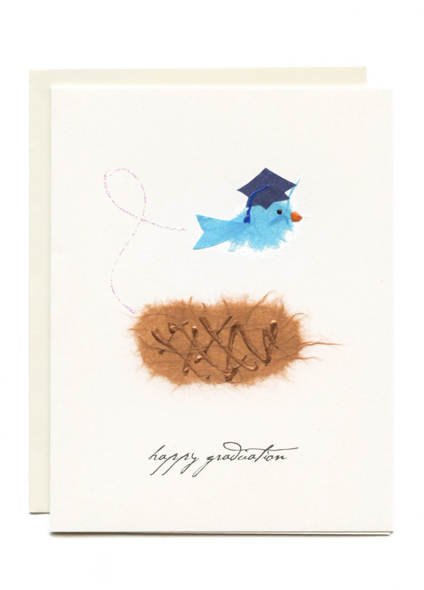 "Happy Graduation" Bird Flying Nest
