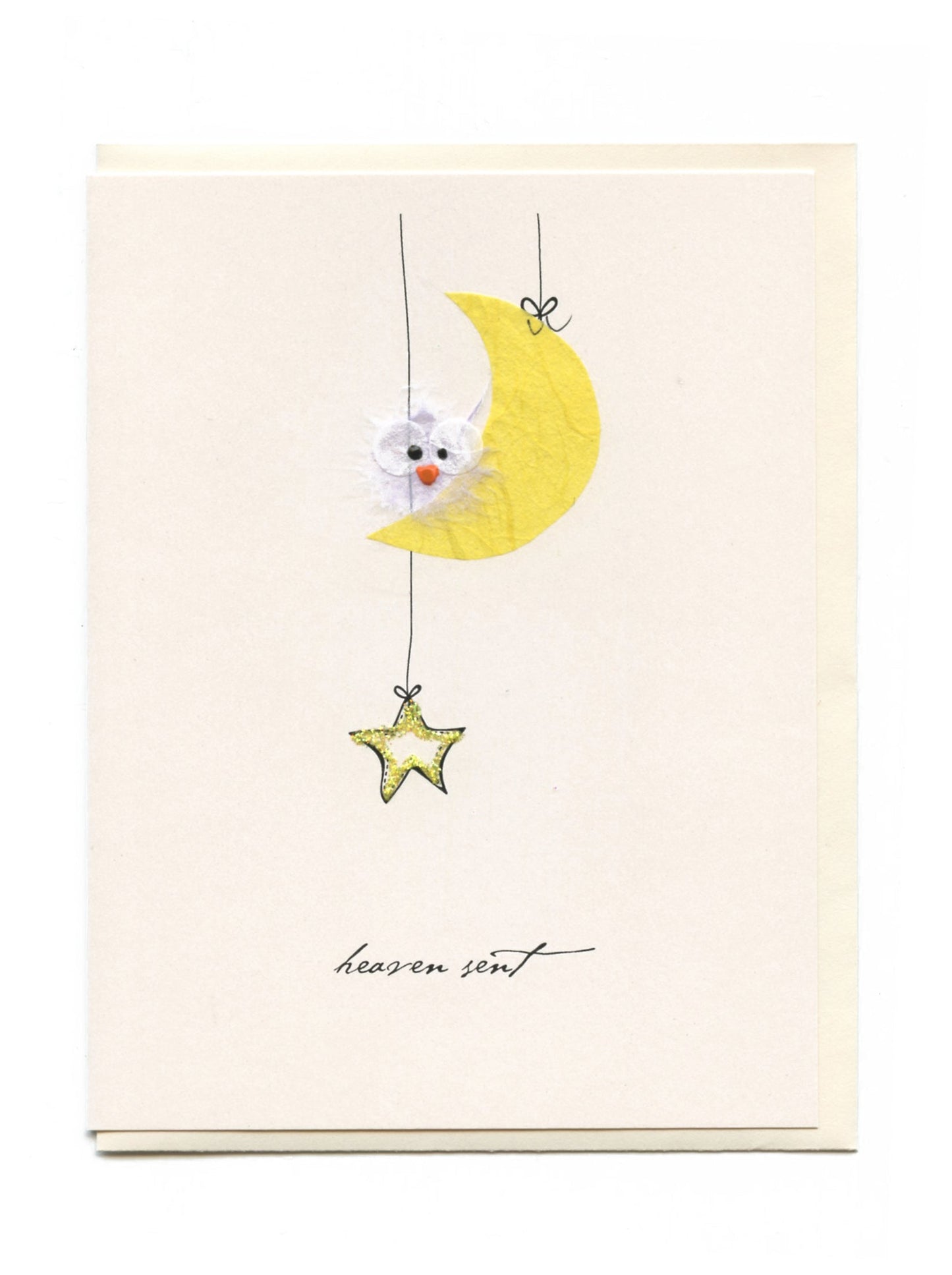 "Heaven Sent" Baby Owl on Moon