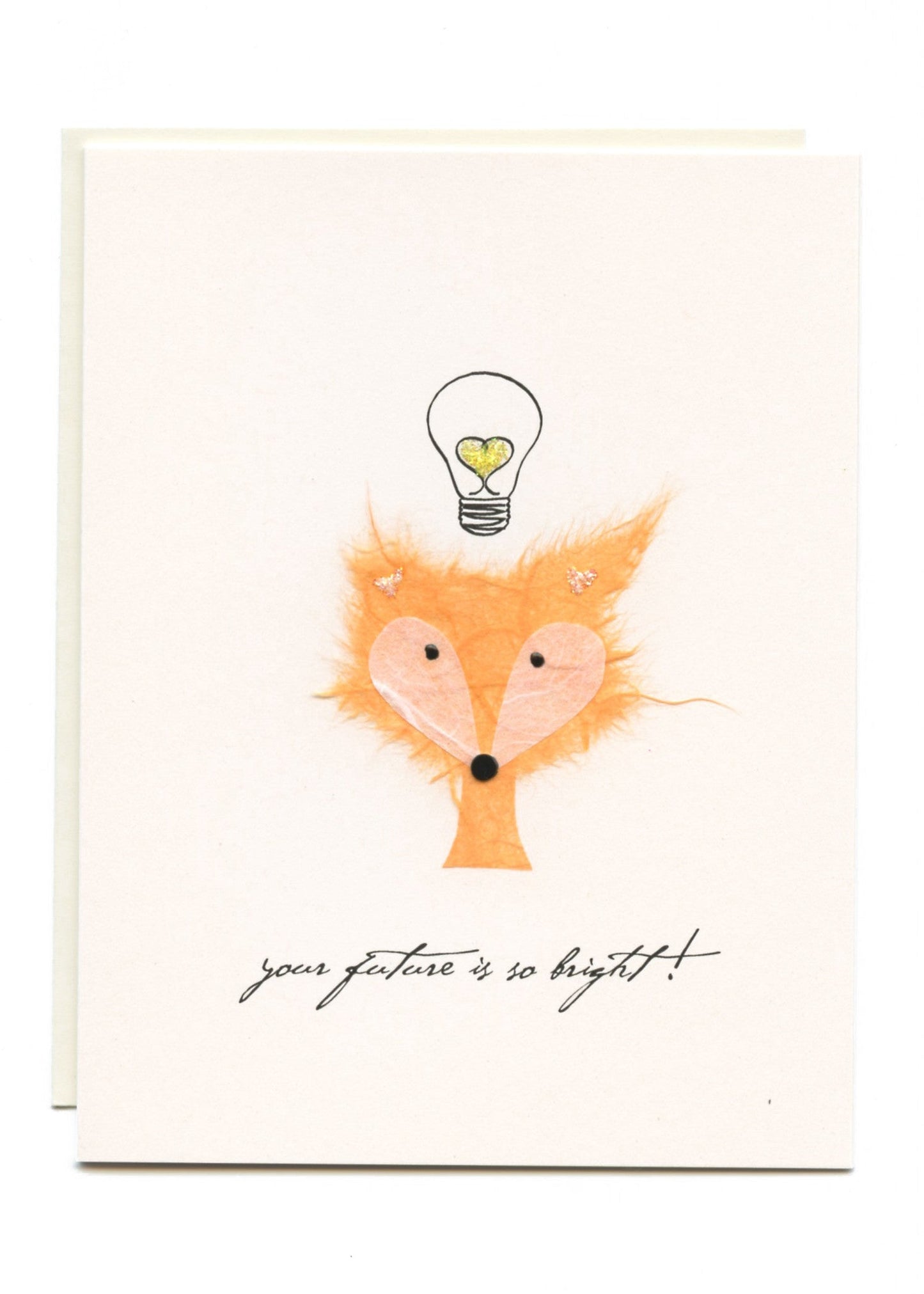 "Your Future is So Bright" Fox with Lightbulb