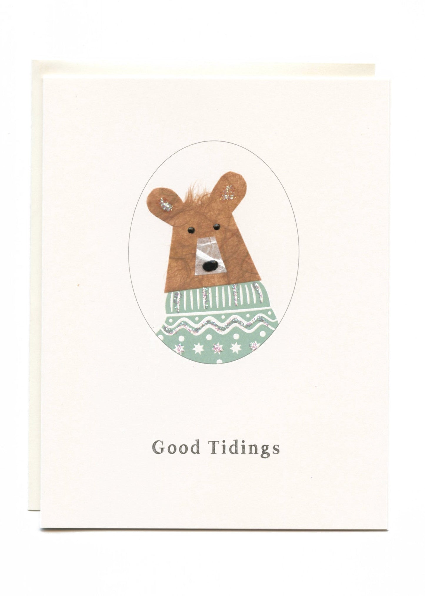 "Good Tidings" Bear with Sweater