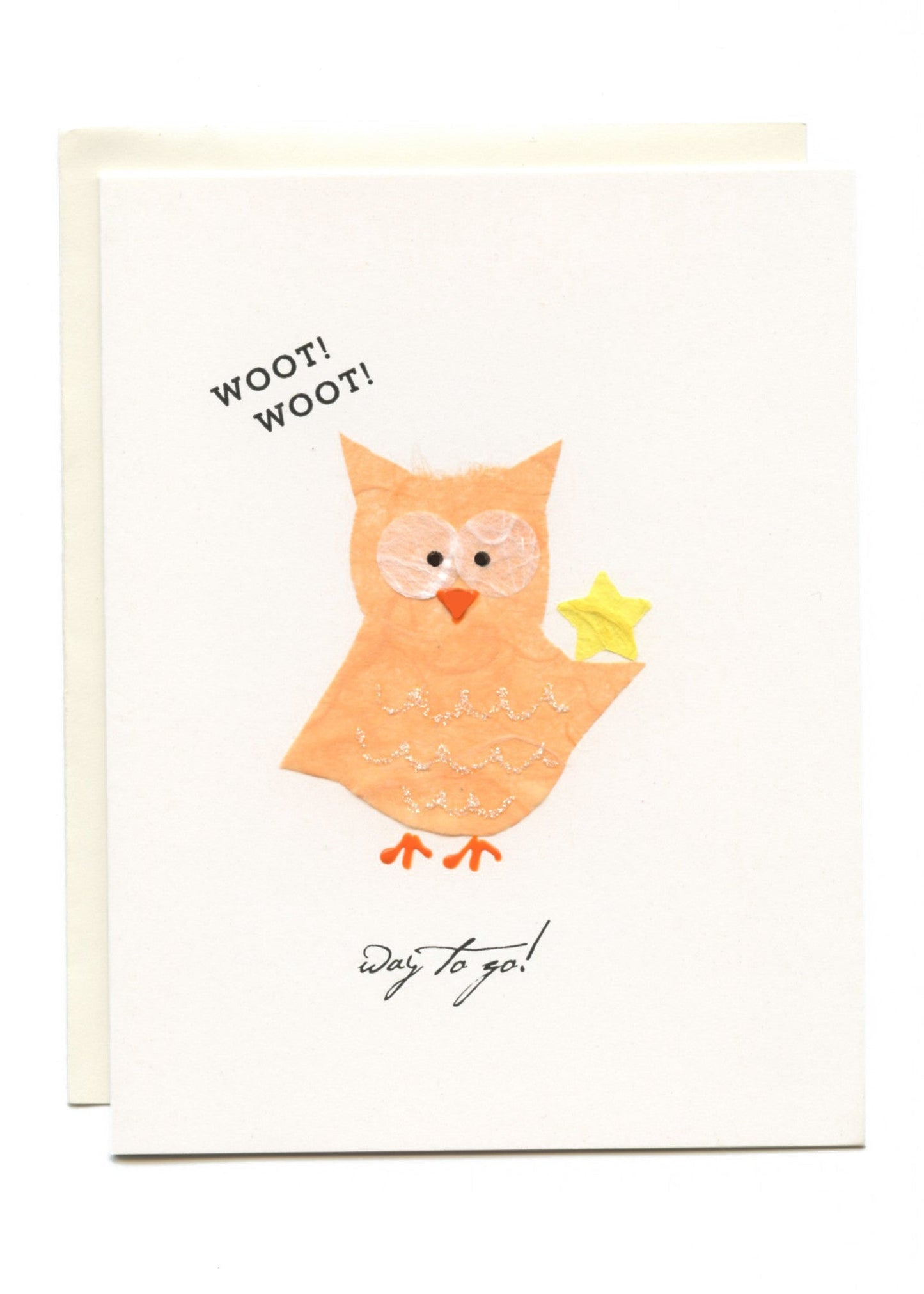 "WOOT WOOT - Way To GO!" Owl with Star