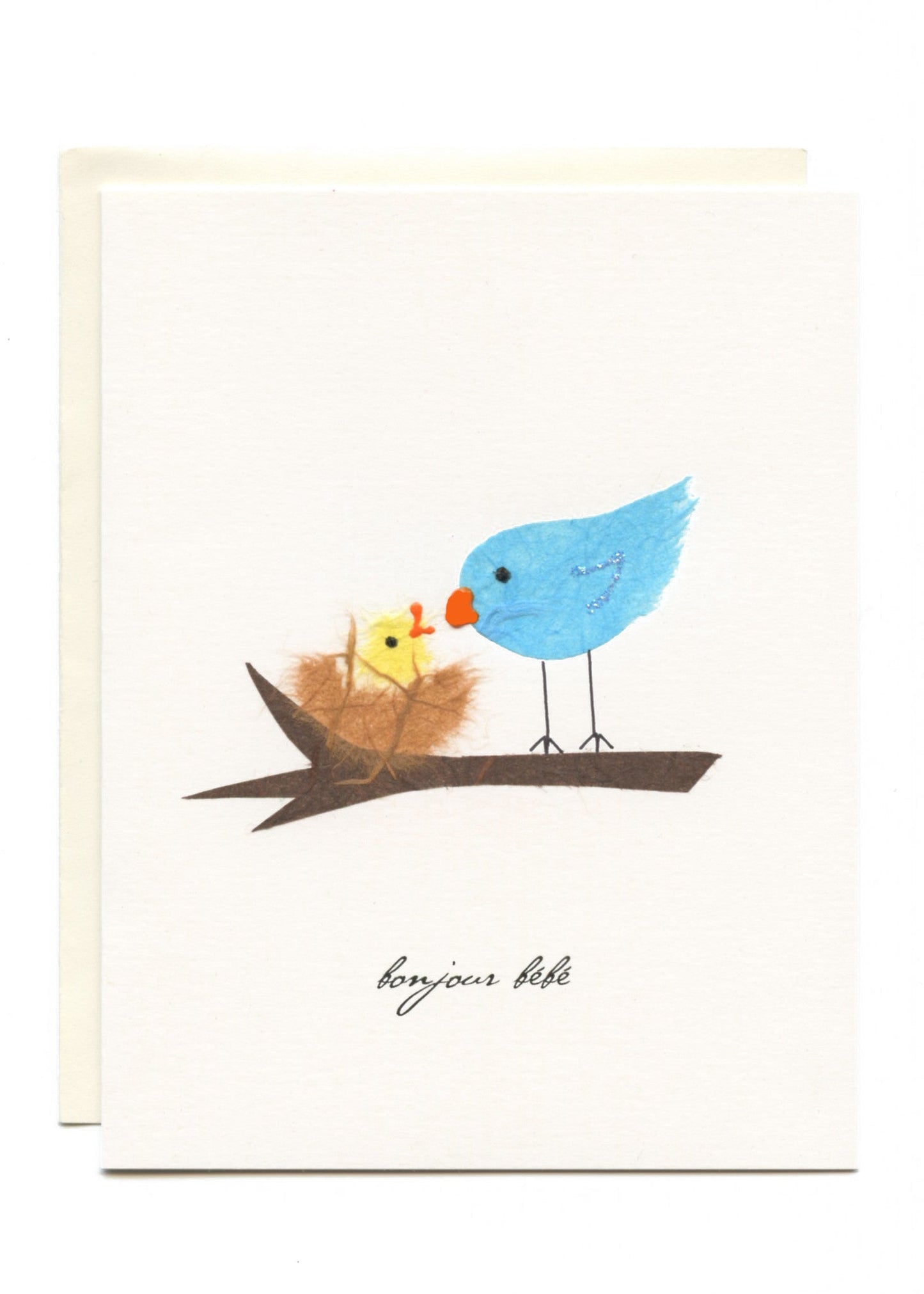 "Bonjour Bebe" Mama Bird and Baby