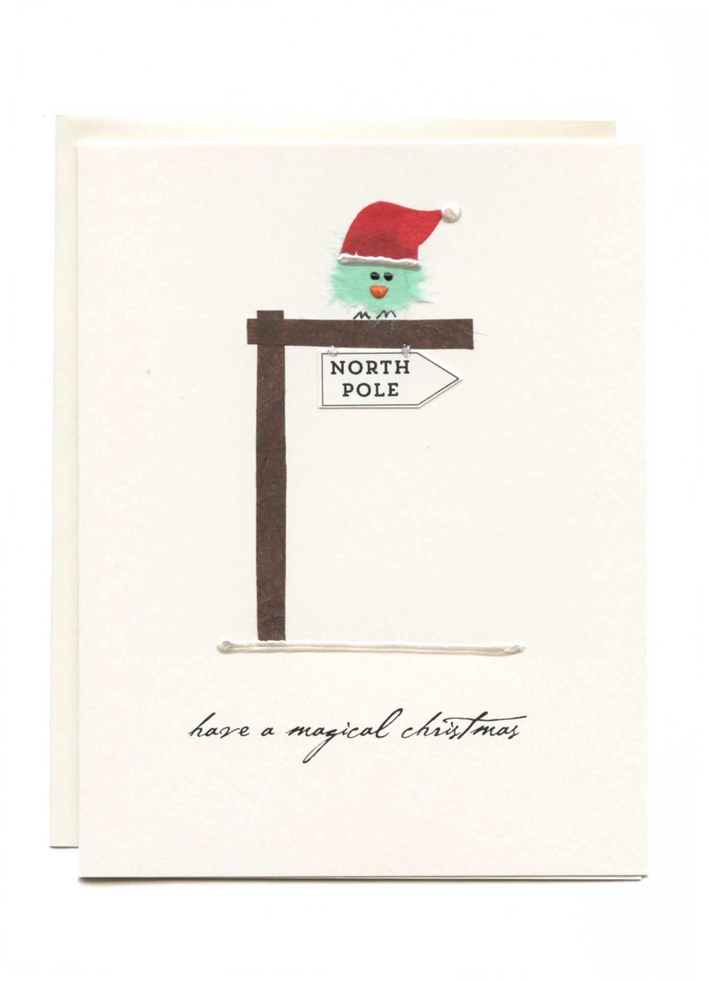 "Have a Magical Christmas" Bird on North Pole