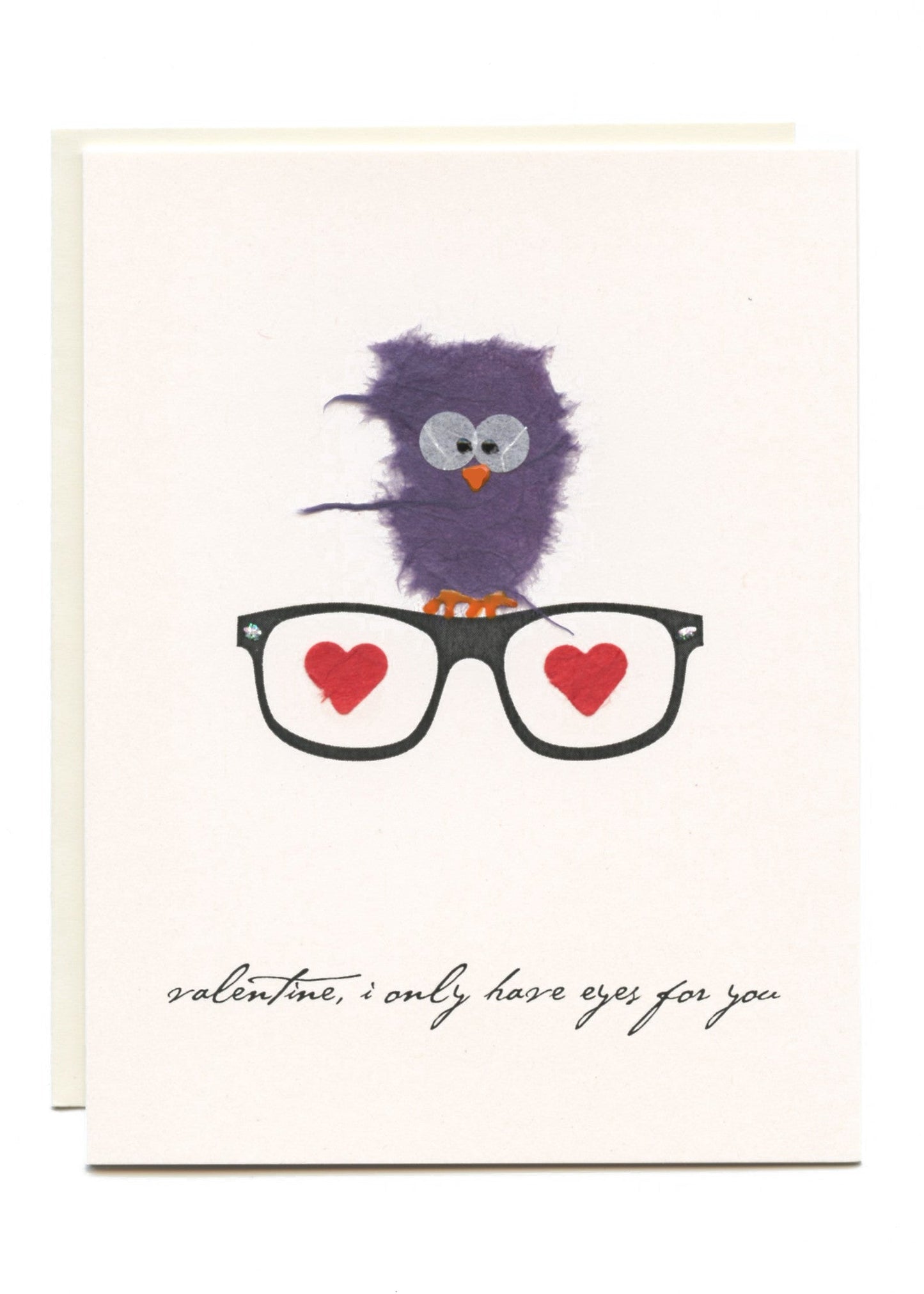 "Valentine, I Only Have Eyes For You" Owl on Glasses