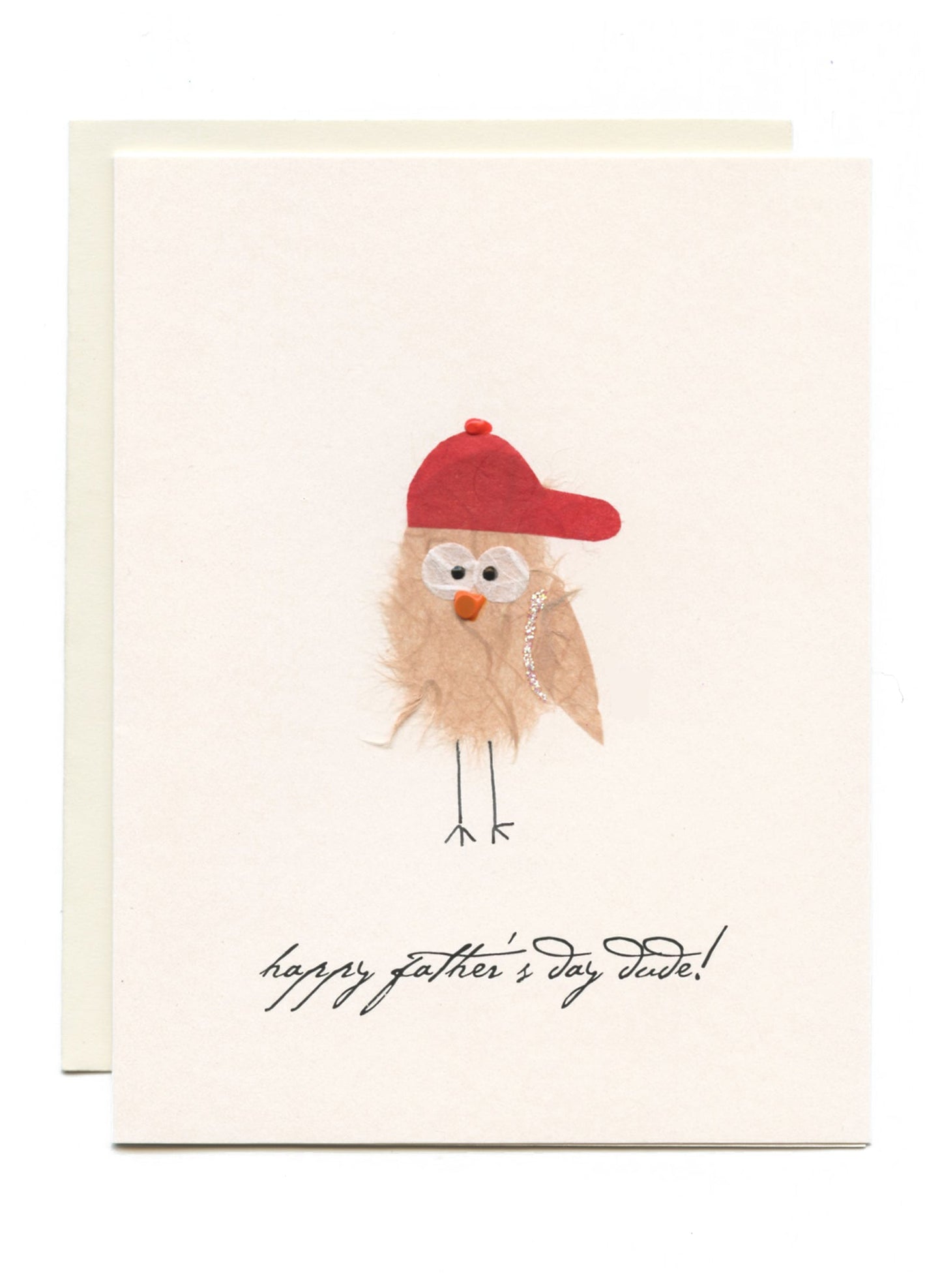 "Happy Father's Day Dude!" Bird with Cap