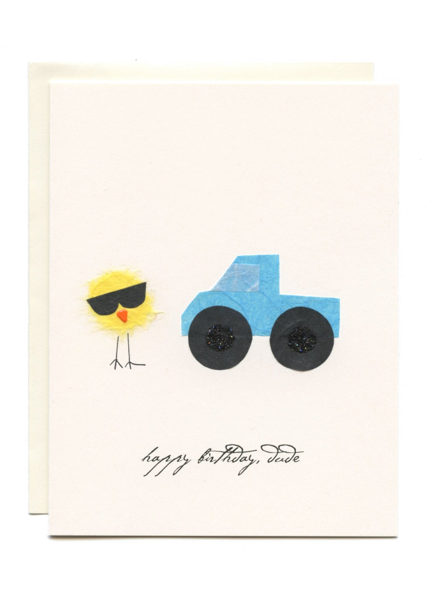 "Happy Birthday Dude" Bird with Truck