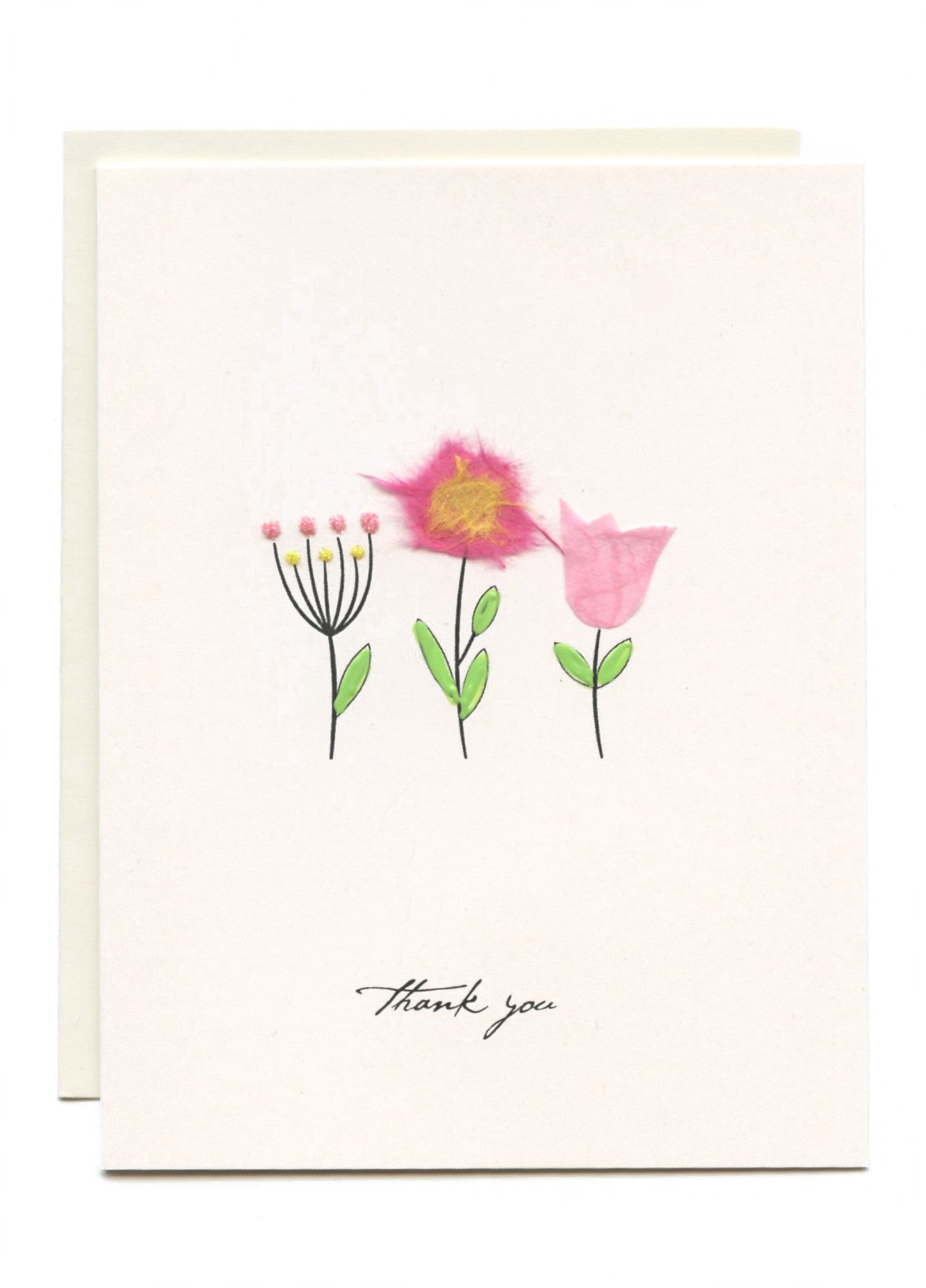 "Thank You" Three Flowers