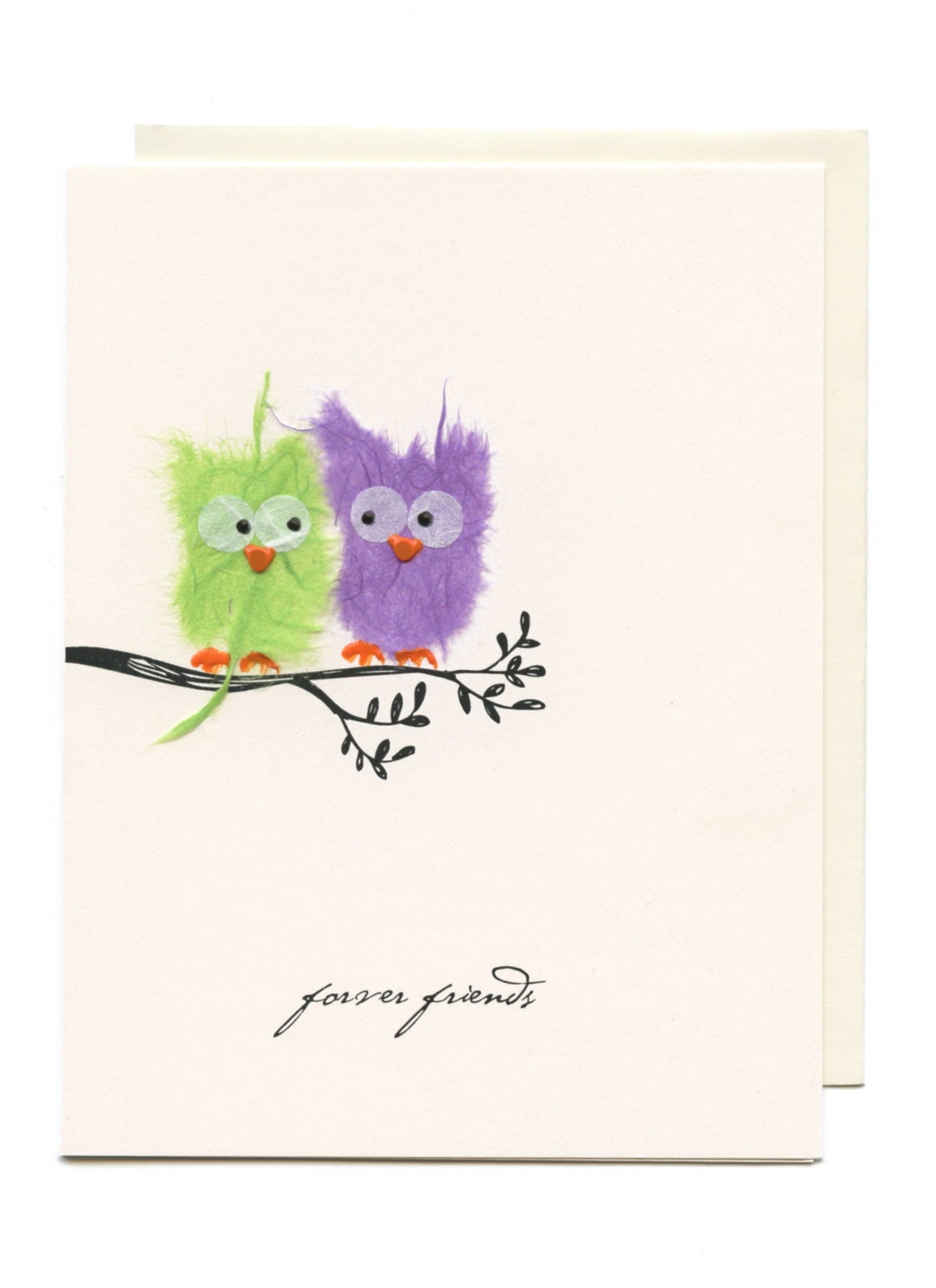 "Forever Friends" Owls on Branch