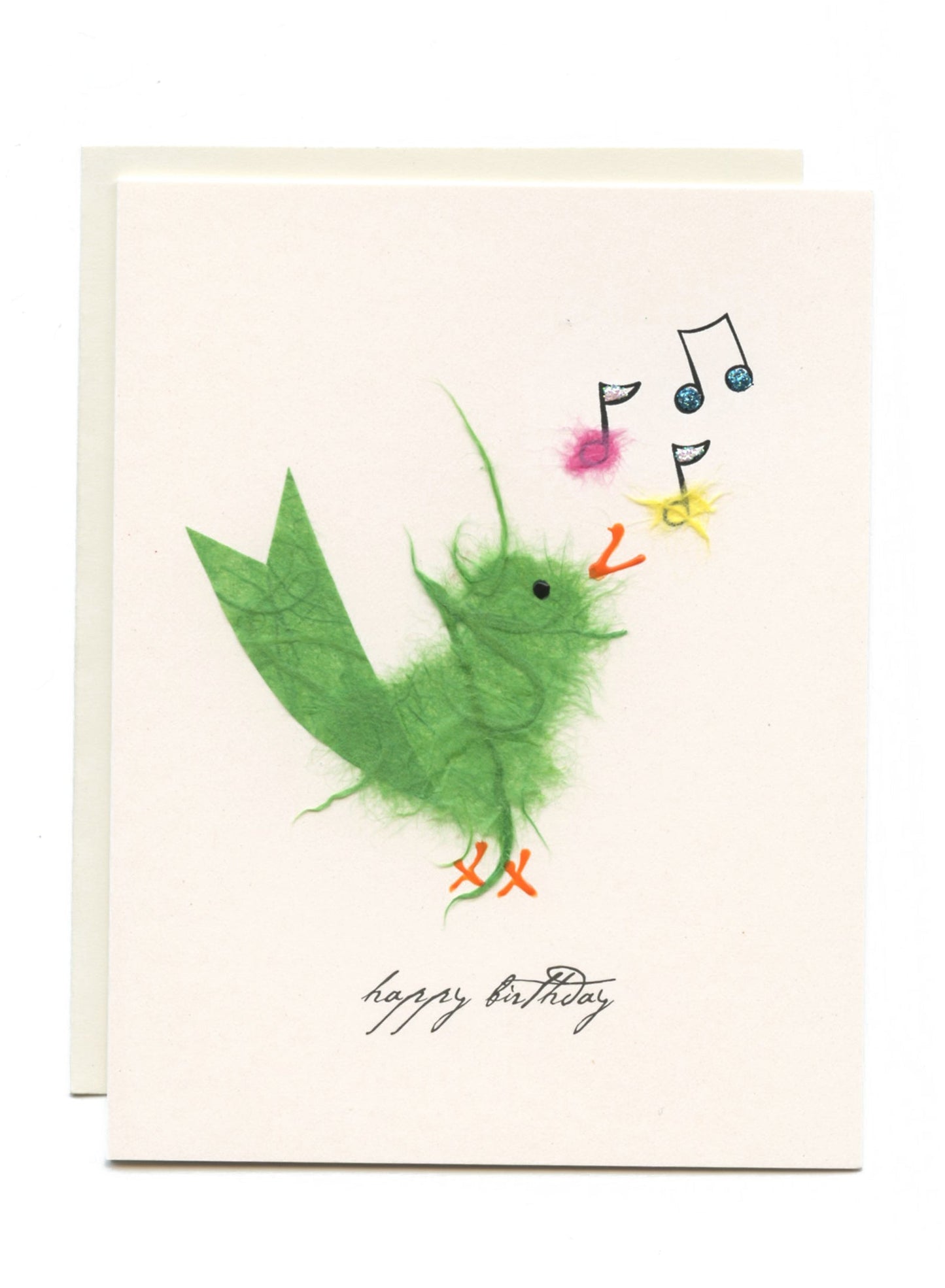 "Happy Birthday" Bird W/ Music Notes