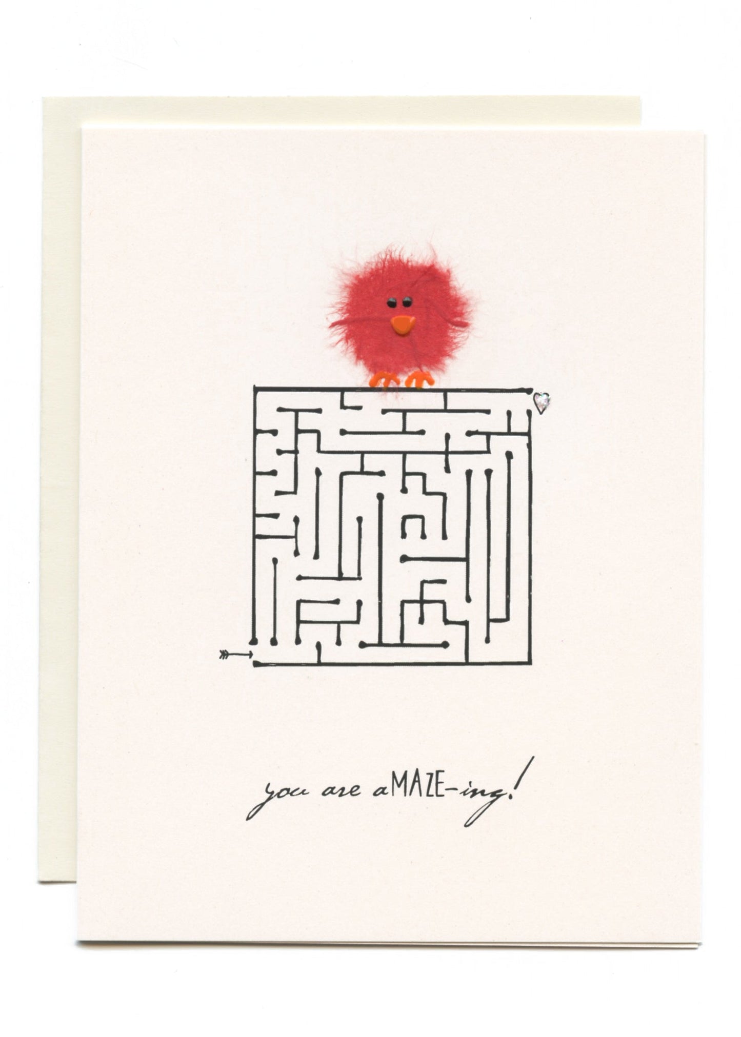 "You Are A-maze-ing!" Red Bird on Maze