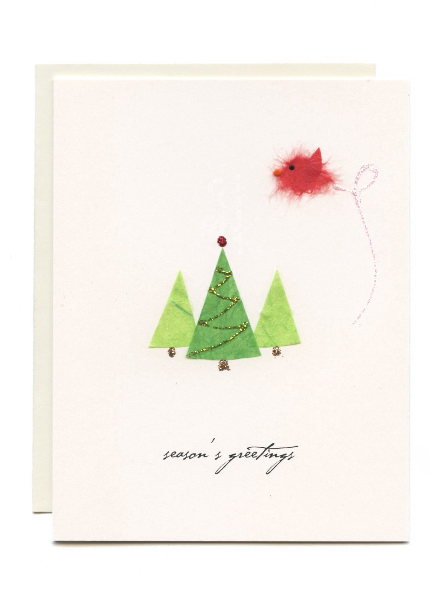 "Season's Greetings" Bird with Trees