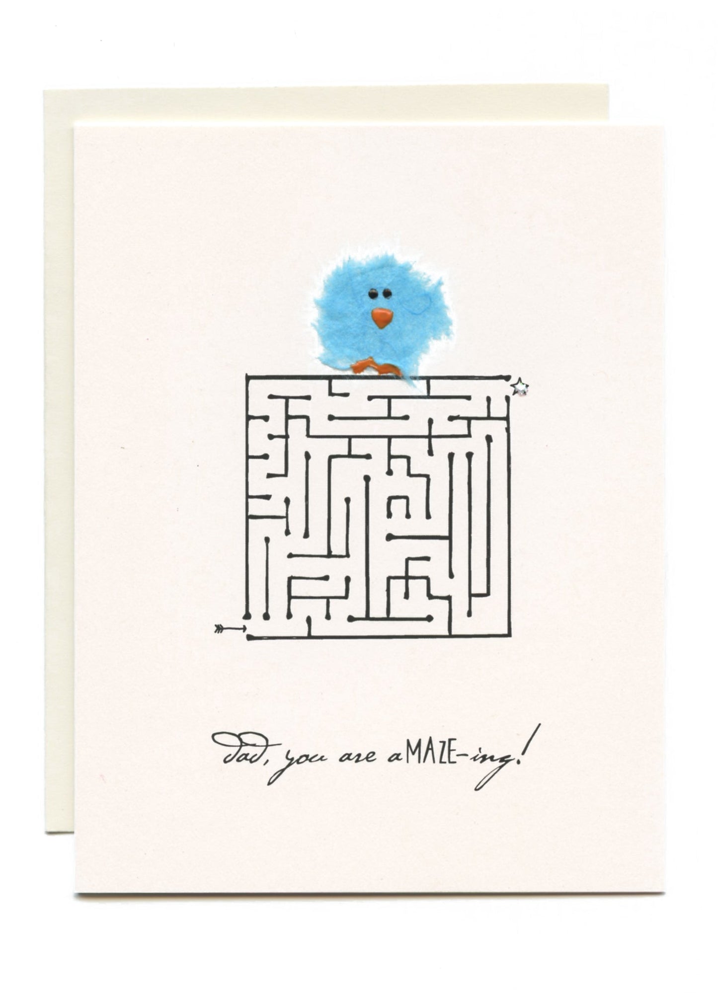 "Dad, You Are A-Maze-ing" Blue Bird on Maze