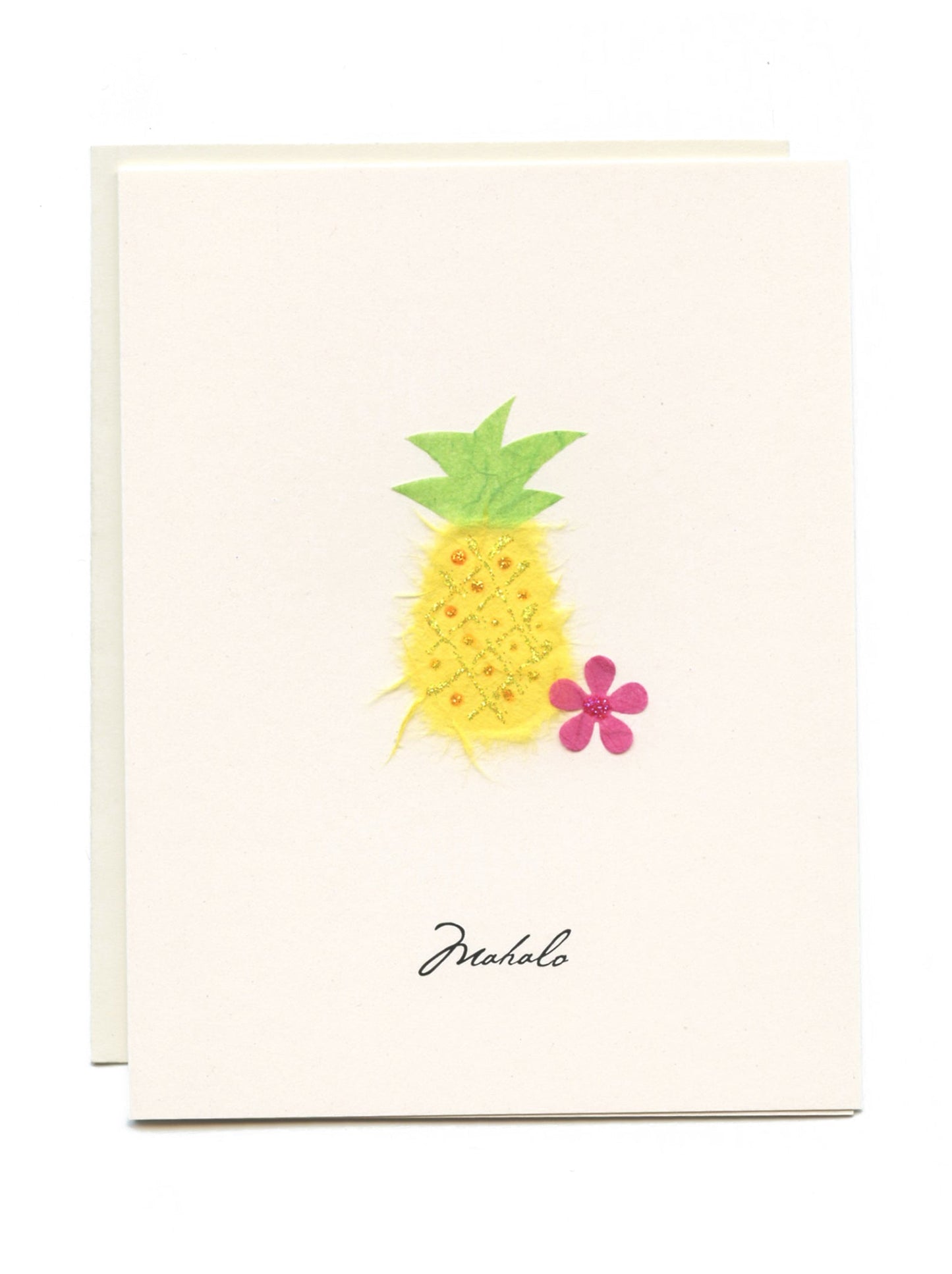 "Mahalo" Pineapple and Flower