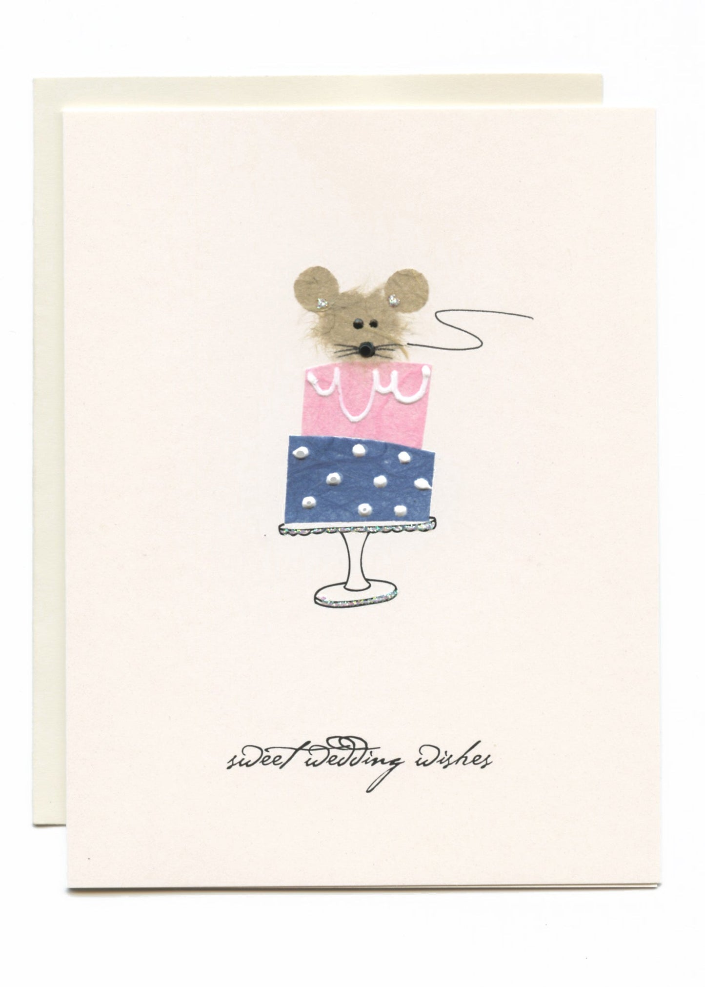 "Sweet Wedding Wishes" Mouse on Cake
