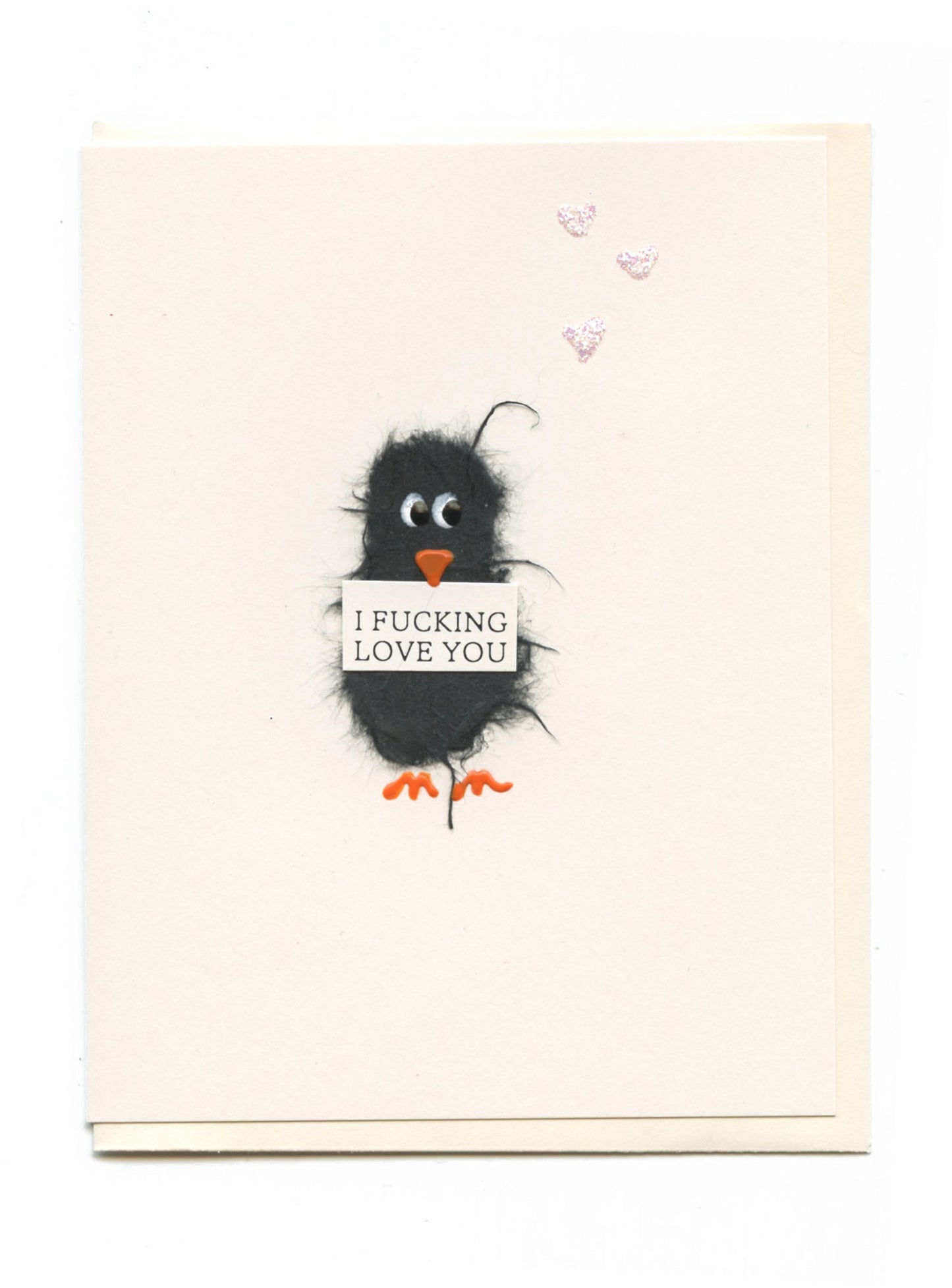 "I Fucking Love you! Crow with Sign