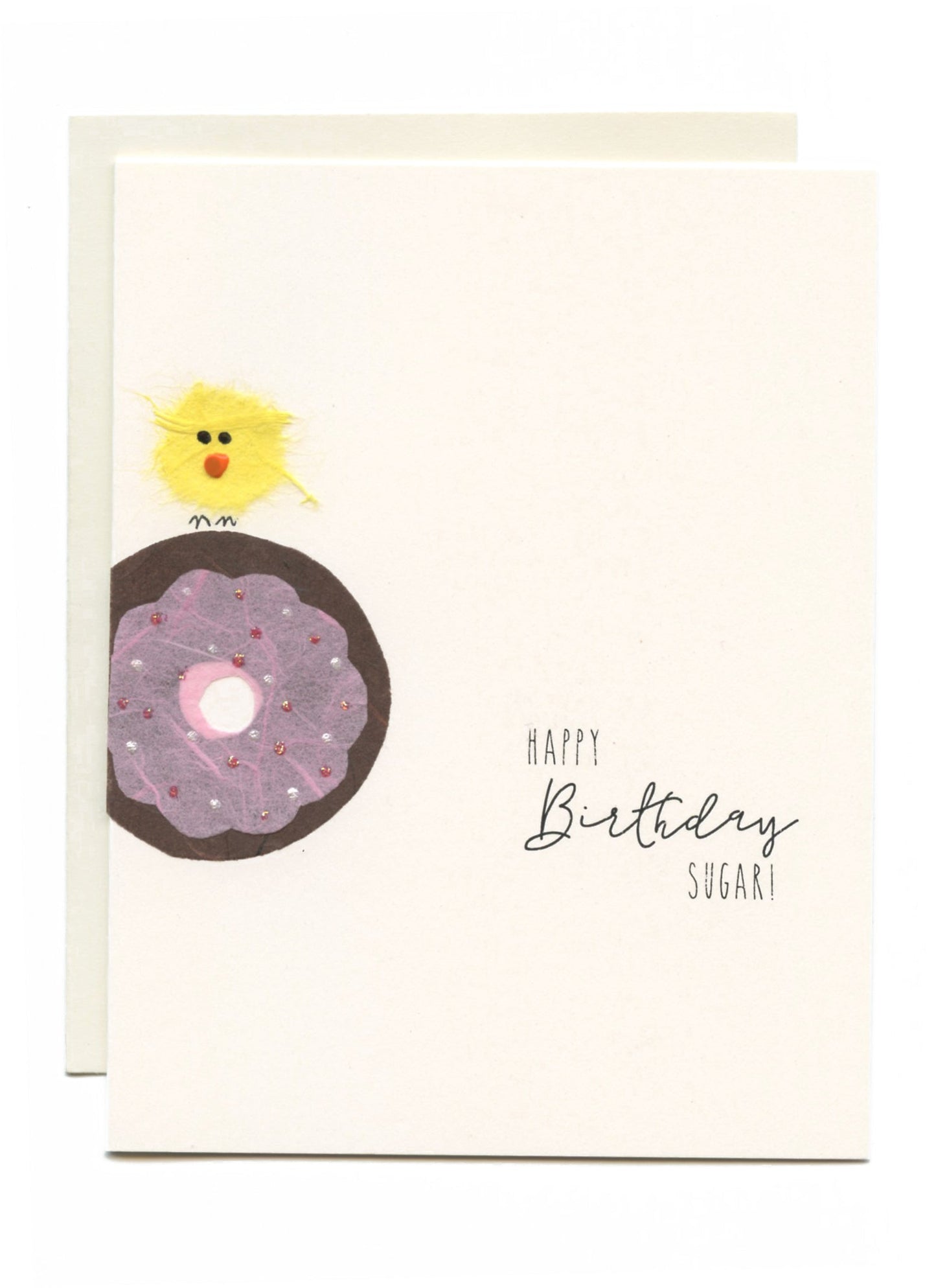 "Happy Birthday Sugar!" Bird on Doughnut