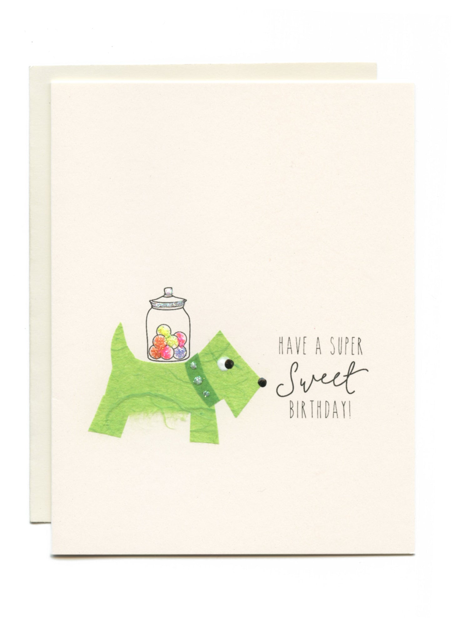 "Have A Super Sweet Birthday!" Terrier with Gumdrops