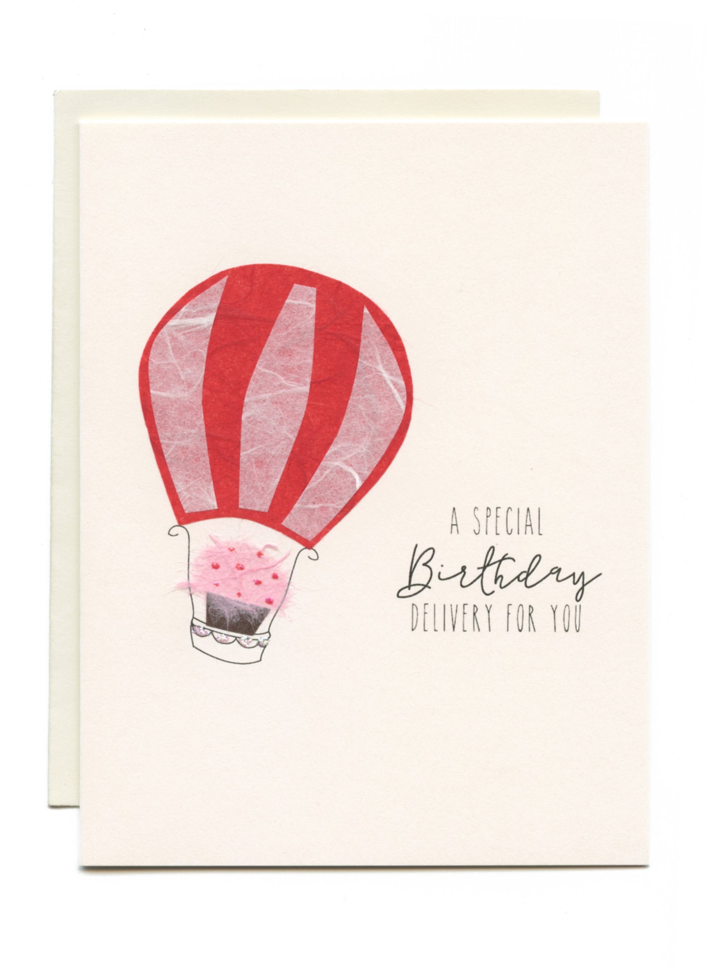 "A Special Birthday Delivery For You" Cupcake with Balloon