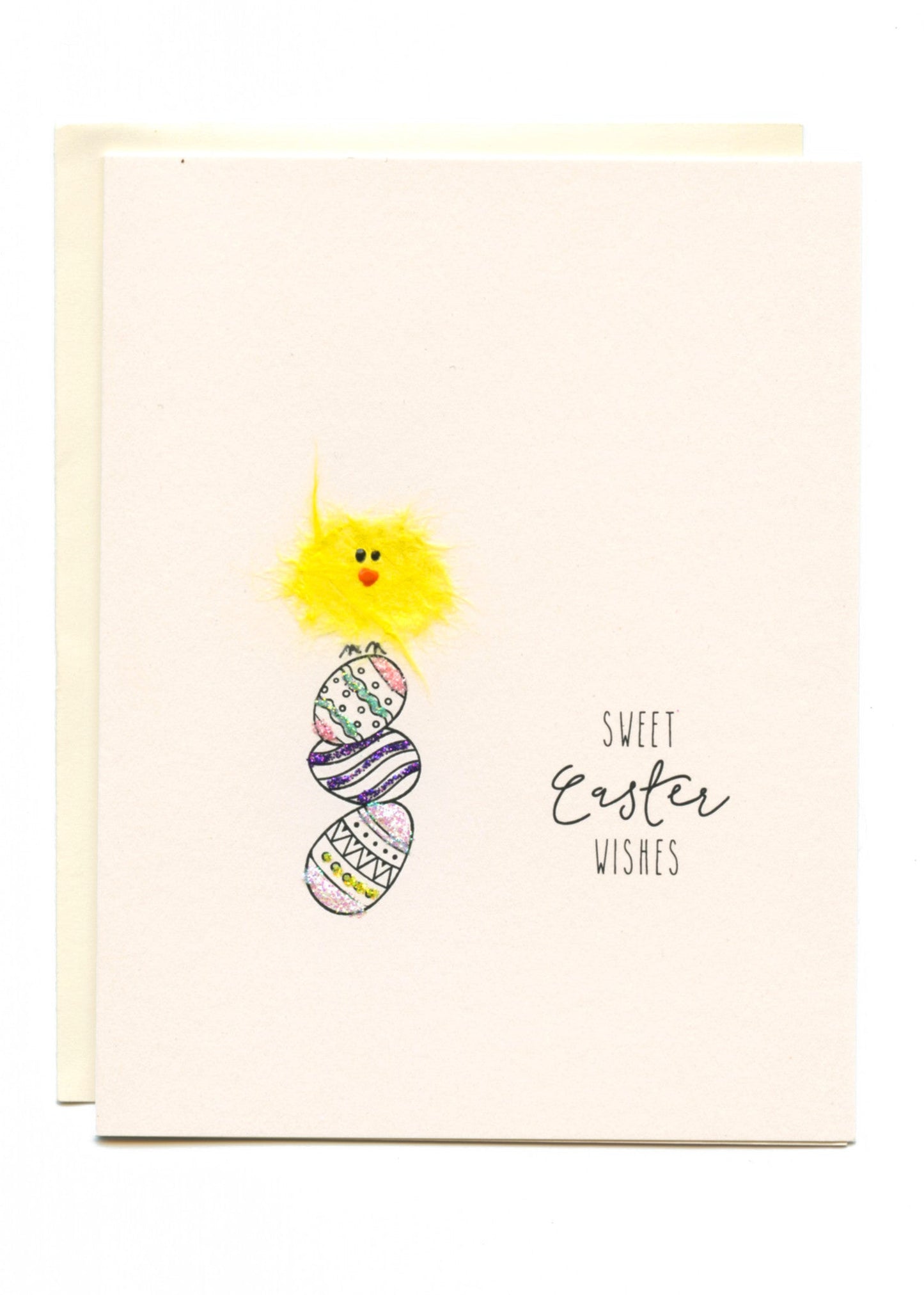 "Sweet Easter Wishes" Bird on Stacked Eggs