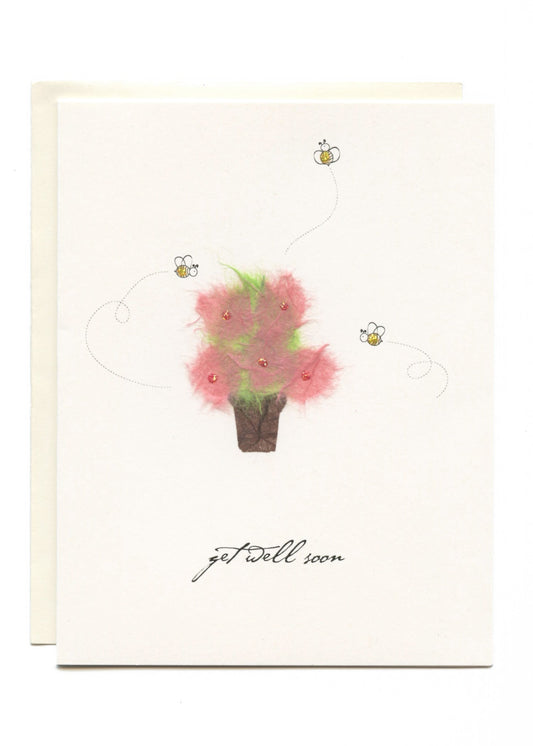 "Get Well Soon"  Flower Pot