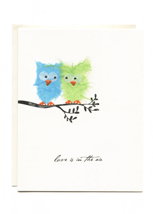 "Love Is In The Air"  2 Owls on Branch