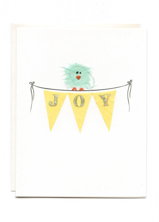 "JOY"  Bird on Banner