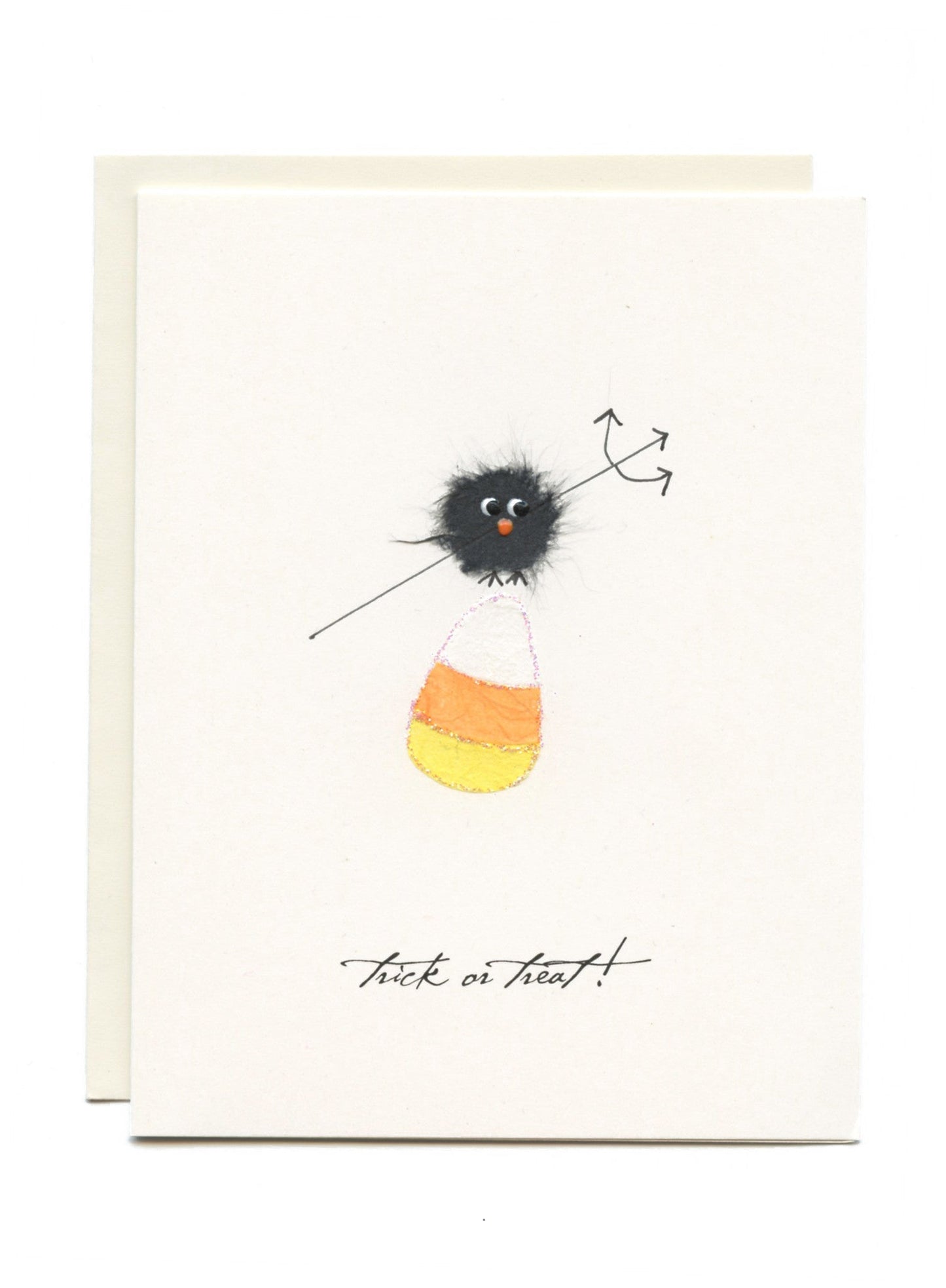 "Trick-or-Treat"  Bird on Candy Corn
