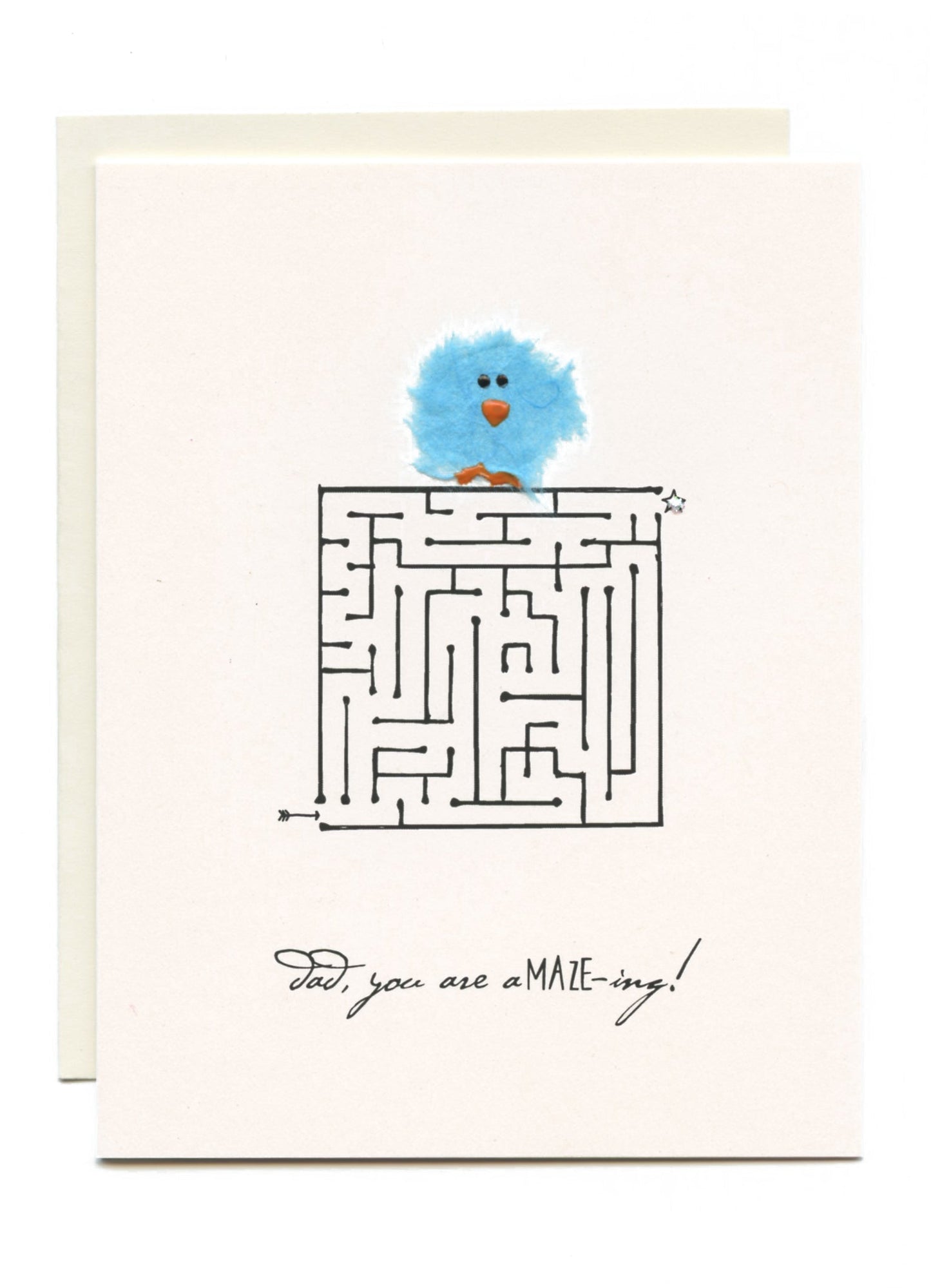 "Dad, You Are A-Maze-ing"  Blue Bird on Maze